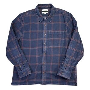 Madewell Sunday Flannel Easy Long-Sleeve Shirt Men’s Large Deep Indigo Flannel
